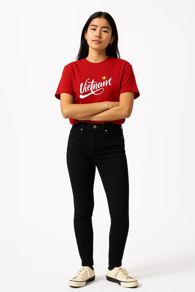 Quần Jeans nữ Papka 4056 màu đen form Regular cơ bản đơn giản nhưng phong cách