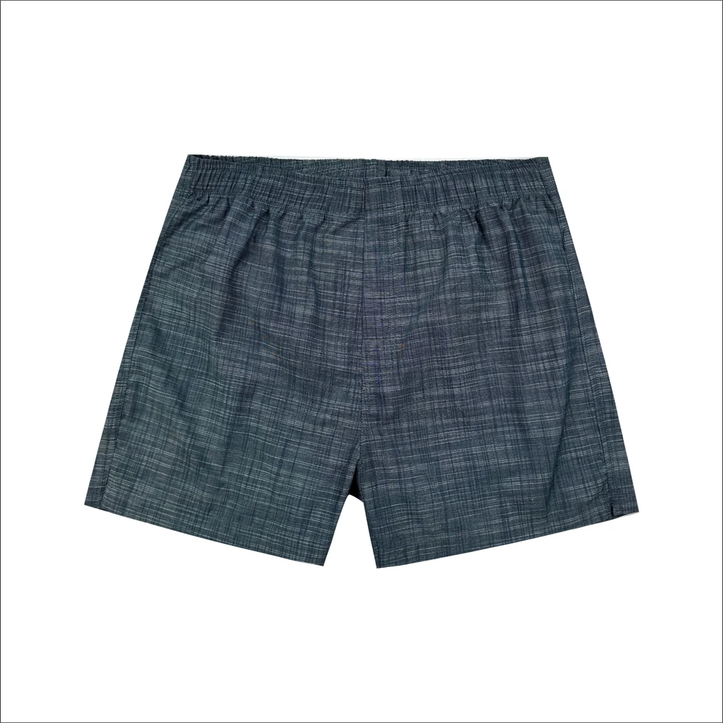 Quần cotton nam boxer mặc nhà Papka 2015 kẻ xám đen