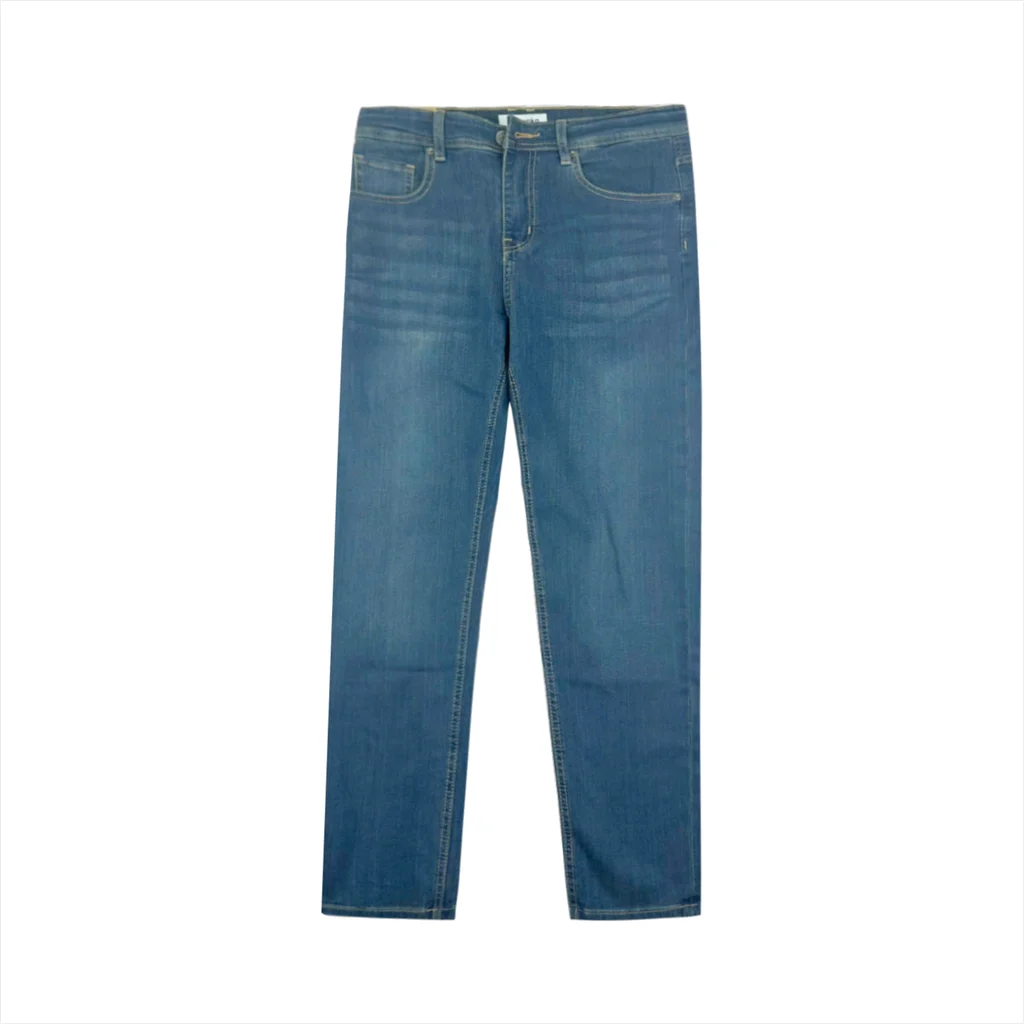 Quần Jeans dài nam cao cấp PAPKA 2052 màu xanh nhạt form TEEN ngắn hơn, ống đứng thoải mái trẻ trung hơn